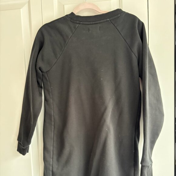 Pact organic cotton black sweatshirt dress with pockets - Picture 1 of 1